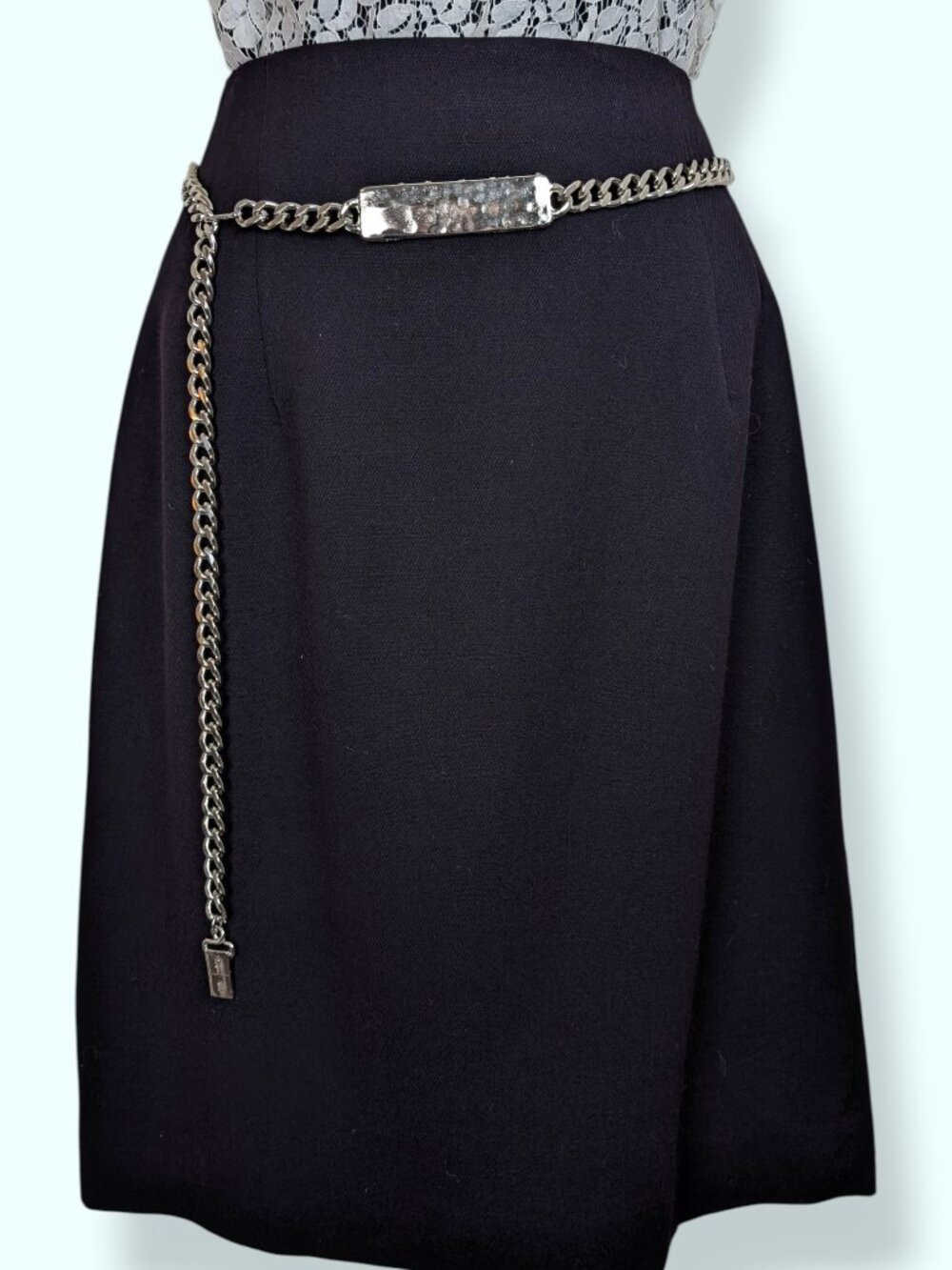 Adjustable Chain Hammered Accent Belt
